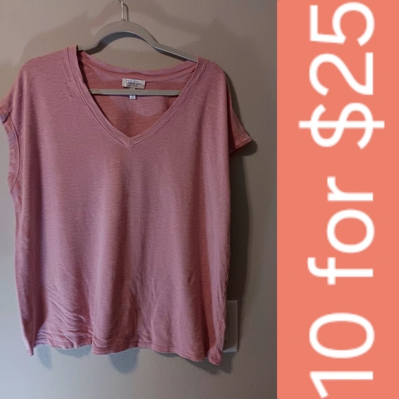 Jessica Simpson Tops - Soft V-Neck Women’s Tee - Pink